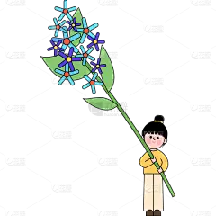 手绘-趣味花朵贴纸5