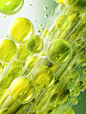 In the style of organic and flowing forms, data visualization, silvestro lega, glazed surfaces, translucent layers, aquirax uno, cleancore, in the style of vray tracing, fluid organic forms, light green and yellow, clean and streamlined, pointillist optic