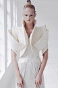 ILJA white sculptural jacket