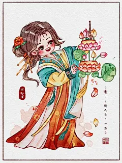 Q版古风人物九宫格来啦，九个萌萌小可爱～_14