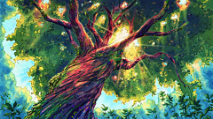 AI艺术 奇幻艺术 树木 阳光 自然 阳光 电脑壁纸 4K壁纸_壁纸下载 - 壁纸汇