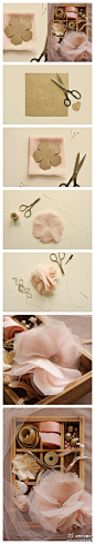 |做一朵美丽的雪纺花朵~~ #DIY# #纸艺#