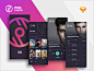 Podcast app redesign UI kit .sketch素材下载 - 豆皮儿