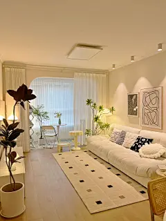 100㎡硬装只花9w，全靠软装支撑的浪漫小家～