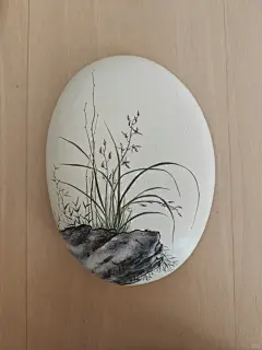 手绘石头画——梅兰竹菊 - 小红书