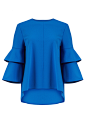 Tibi Elbe Blue Top : Rent Elbe Blue Top by Tibi for &#;3650 only at Rent the Runway.