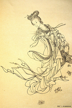 白描人物-花瓣网|陪你做生活的设计师 | 古代白描人物集锦120张