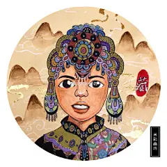 儿童创意美术超话 最炫民族风，绝了#儿童画##民族##人物##美女绘画# ​​​​