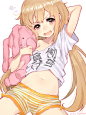 #SAI资源库# 动漫女性萌妹的绘画上色参考~转需~（画师： Mika Pikazo ）
