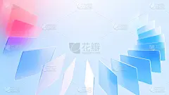 科技风人工智能渐变图层边框背景