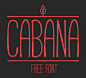 CABANA /// Free Font : New Handmade Free Font by Adrien Coquet.