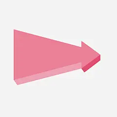 粉色手绘立体箭头_新图网 https://ixintu.com 箭头 粉色箭头 手绘箭头 装饰图 免抠图 装饰画 效果图