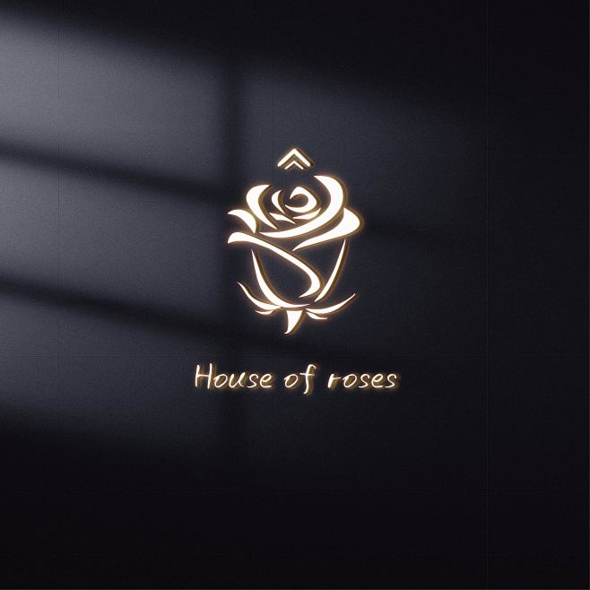 House of roses 字体logo设计
