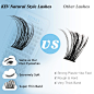 Amazon.com: KevKev Lash Clusters 96Pcs Eyelash Clusters Lashes Wispy Natural Style Lashes Clusters Individual Lashes Natural Look Cluster Lashes DIY Eyelash Extension Super Thin Band & Soft (Oasis,D-8-16mix) : Beauty & Personal Care