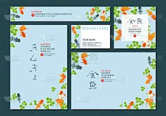vector illustration - Japanese style design templa