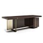 Rectangular wooden office desk with drawers MONDRIAN by Capital Collection