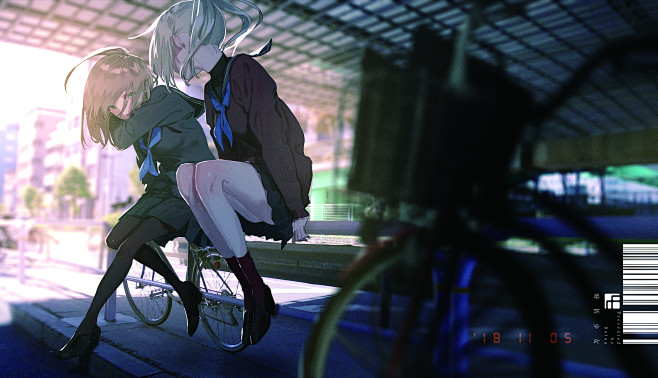 Anime 2220x1276 bicy...