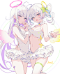 #オリジナル どちらの天使が好きですか？ - イコモチ的插画