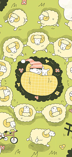 可爱 治愈 萌萌哒 手机壁纸 插画壁纸 背景图