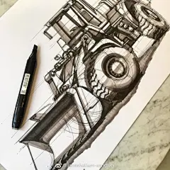 工业风机械手绘 ​​​​