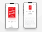 Audiobook With Reader wave white interactive topic reading audible simple design ux mobile app book app android listen player clean ui debut concept audio book