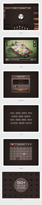 Dark Amber UI - Web User Interface Pack