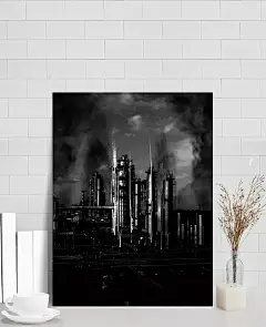 工业污染雾霾海报背景模板|工业,污染,雾霾,海报,背景