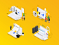 Isometric illustration for PPC Bee #2