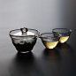 玻璃盖碗茶杯大号 加厚耐热功夫茶具套装透明 家用防烫泡茶碗三才-淘宝网