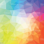 vector polygon background with a triangle pattern in pastel full color vector abstract irregular polygon background with a triangle pattern in light pastel full color spectrum with reflection in the middle Rainbow stock vector