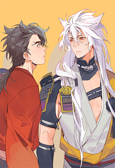 21花童心采集到刀剑乱舞采集#刀剑乱舞# 三日月宗近 栗田口 鸣狐,一期