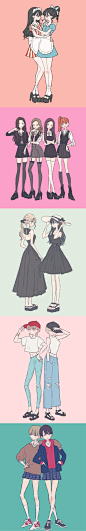 美術館 No.016 少女插画
双子服 ⋆͛︎ 姐妹装 ⋆͛︎ 穿搭参考 〰️

ᴄʀ ᴛɴᴋ_ɢʀ | 来，组队一起精心打扮✨ ​​​​