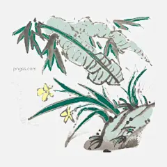 国画水仙花素材插画图片大小4000x4000px 图片尺寸9.71 MB 来自PNG搜索网 pngss.com 免费免扣png素材下载！虫#古风#国风#黑白#黑白风#花#简约#卡通手绘#鸟#手绘#水墨#水墨植物#水墨竹子#