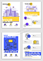 扁平线条设计摄影商业业务教育医药保健元素宣传促销画册单页模板-淘宝网