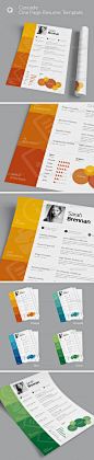 Cascade One Page Resume Template - Resumes Stationery@北坤人素材