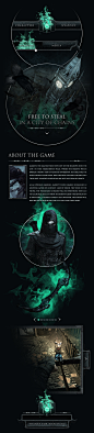 Thief 4 Game Website Redesign Concept : Self initiated redesign concept for the official website of the Thief 4 game by Square Enix.