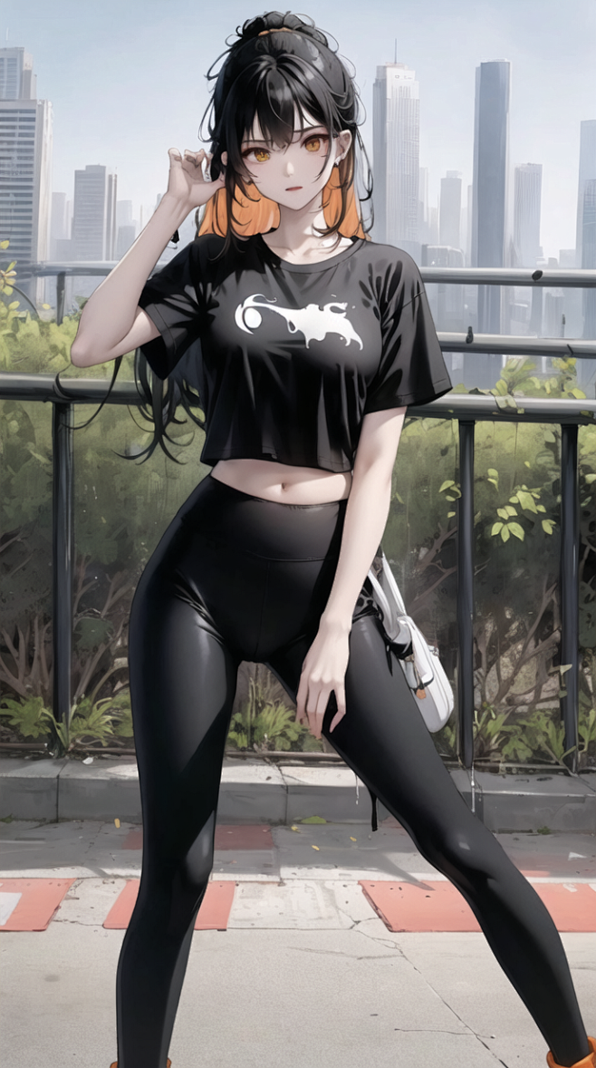 AI二次元美女图集-天台运动少女竖屏壁纸-今日头条