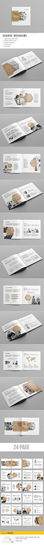 Corporate Square Brochure Template  InDesign INDD: 