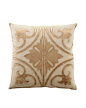 Ivory & Taupe Venice Collection 22"Sq. Pillow