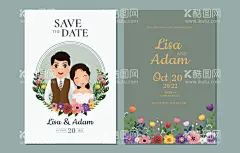 手绘新郎新娘婚礼请柬  - 源文件下载【酷图网】花草图案,七夕,520,告白日,情人节,婚礼请柬,婚礼请帖,婚礼邀请函,唯美,浪漫,时尚,可爱,新郎,新娘,矢量,婚礼插画,婚礼漫画,结婚人像,手绘,婚礼,新郎新娘,喜糖盒,婚礼人物,婚礼卡通人物,卡通小情侣,卡通婚礼人物,卡通情侣,手绘婚礼人物,婚礼海报,婚礼展板,婚礼素材,婚礼签到处,婚礼水牌