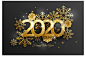 黑金2020新年圣诞节横幅Banner海报夜场派对封面跨年矢量设计素材-淘宝网
