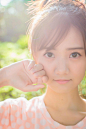 美女有着清新甜美可爱的面容，一双楚楚动人好看的大眼睛[9P] - 美女贴图 - 华声论坛