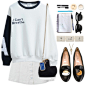 #school #loafers #cute #bhalo 

skirt:http://goo.gl/7M238Q
sweatshirt: http://goo.gl/EZEyFz