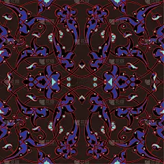 iznik tile pattern with floral ornaments