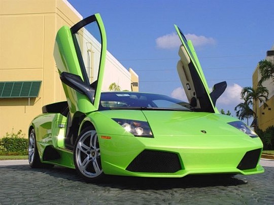 Green Lamborghini