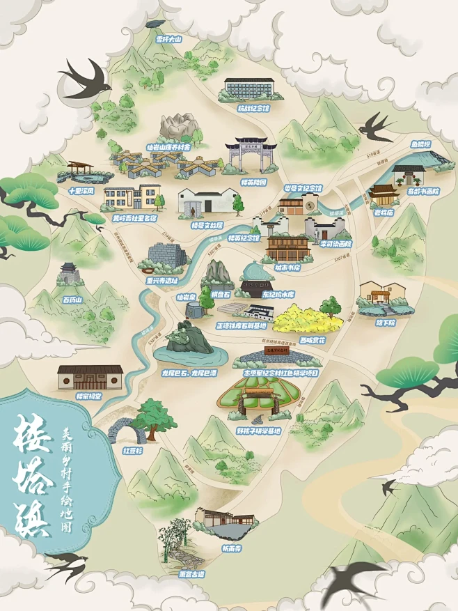 手绘地图干货分享-花瓣网