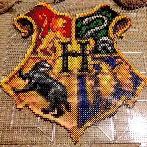 Hogwarts Crest Perler Art 