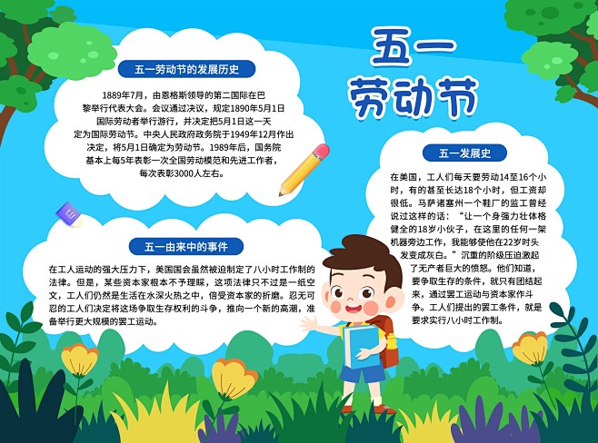 五一劳动节手抄报