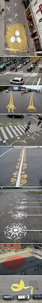 街头艺术家Peter Gibson的创意道路涂鸦