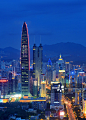 深圳城市建筑夜景正版图片素材